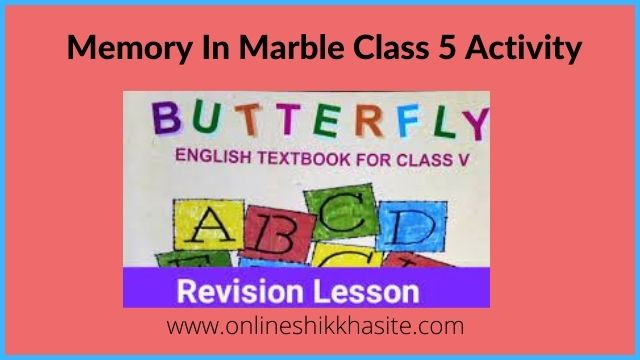 Memory In Marble Class 5 Questions and Answers ( Activity )